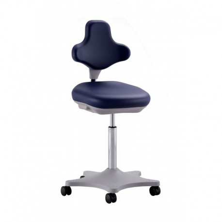 Chaise de laboratoire LABSTER 2 - Bimos - Roulettes - Skaï