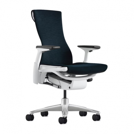 Fauteuil de bureau Embody Herman Miller Blanc / Titanium / Nightfall