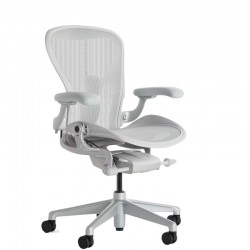 Fauteuil Aeron 2 Remastered - Herman Miller Satin Alu / Satin Alu / Posture Fit / Minéral