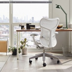 Fauteuil de bureau Mirra 2 Herman Miller Fog Studio White / Triflex Studio White